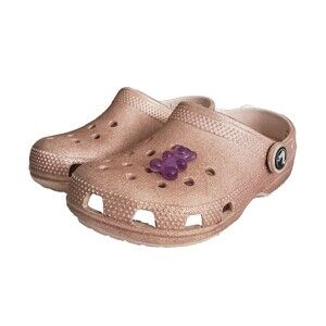 Crocs Classic Glitter Clogs Kids Pink Rubber Slip-On Comfort Toddler Size C11